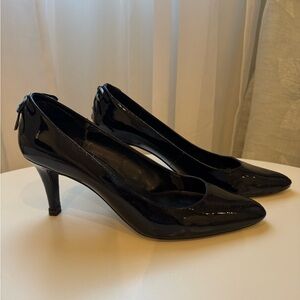 Ralph Lauren Glossy Black Heels